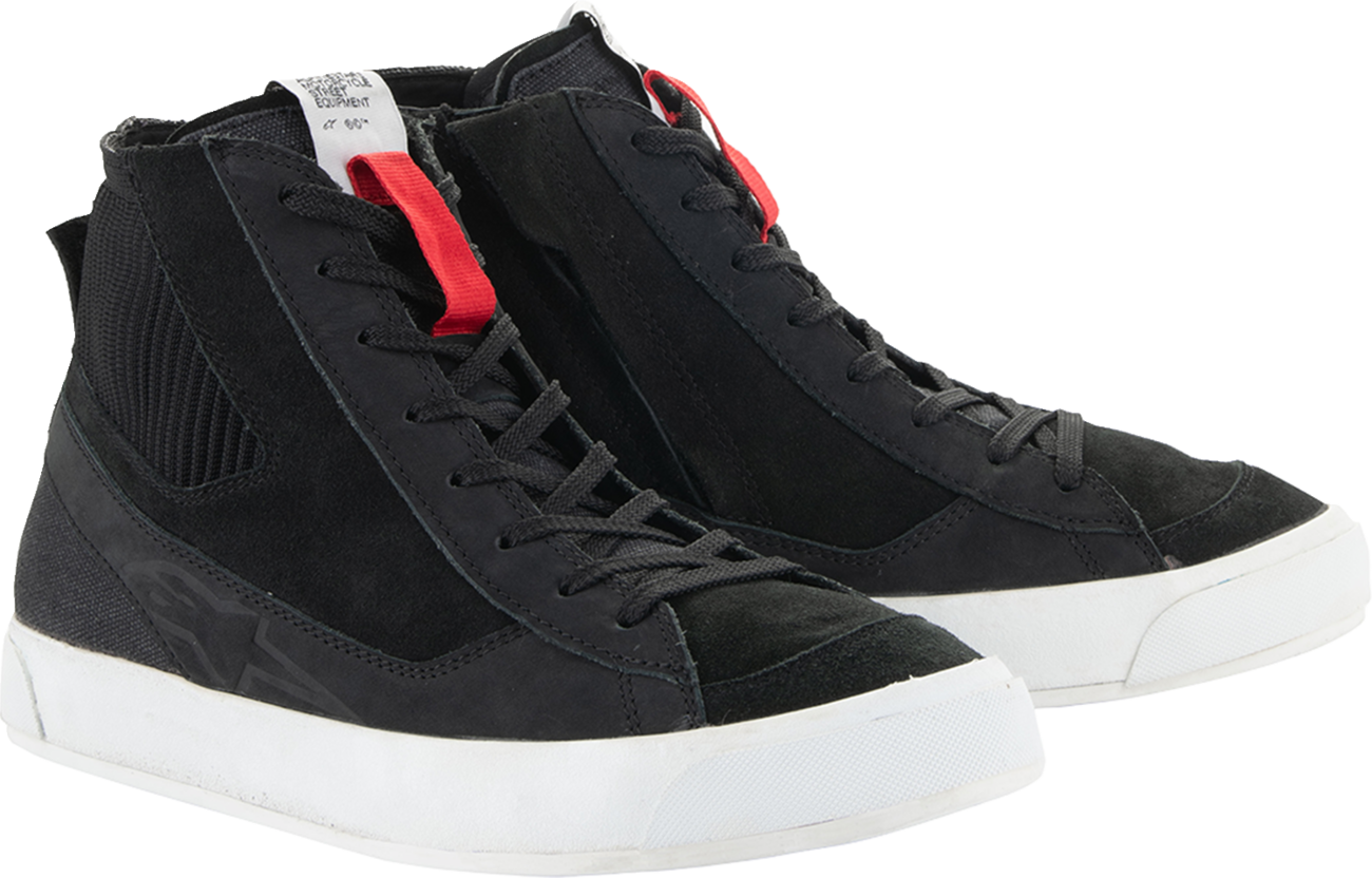 Alpinestars Stated black motorcycle shoes in US size 10.5 / EU 43.5, featuring durable urban footwear design.