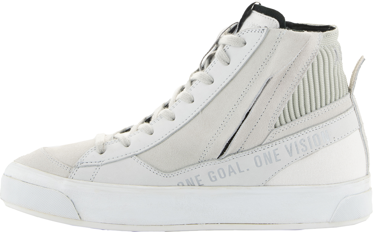 Alpinestars Stella Stated Podium Women's urban riding sneakers in white, US 7.5, EU 39, with sporty design and lace-up style.