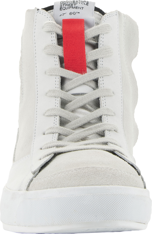 Alpinestars Stated Shoes in white and gray, featuring urban style, durable construction, and protective design for everyday wear.