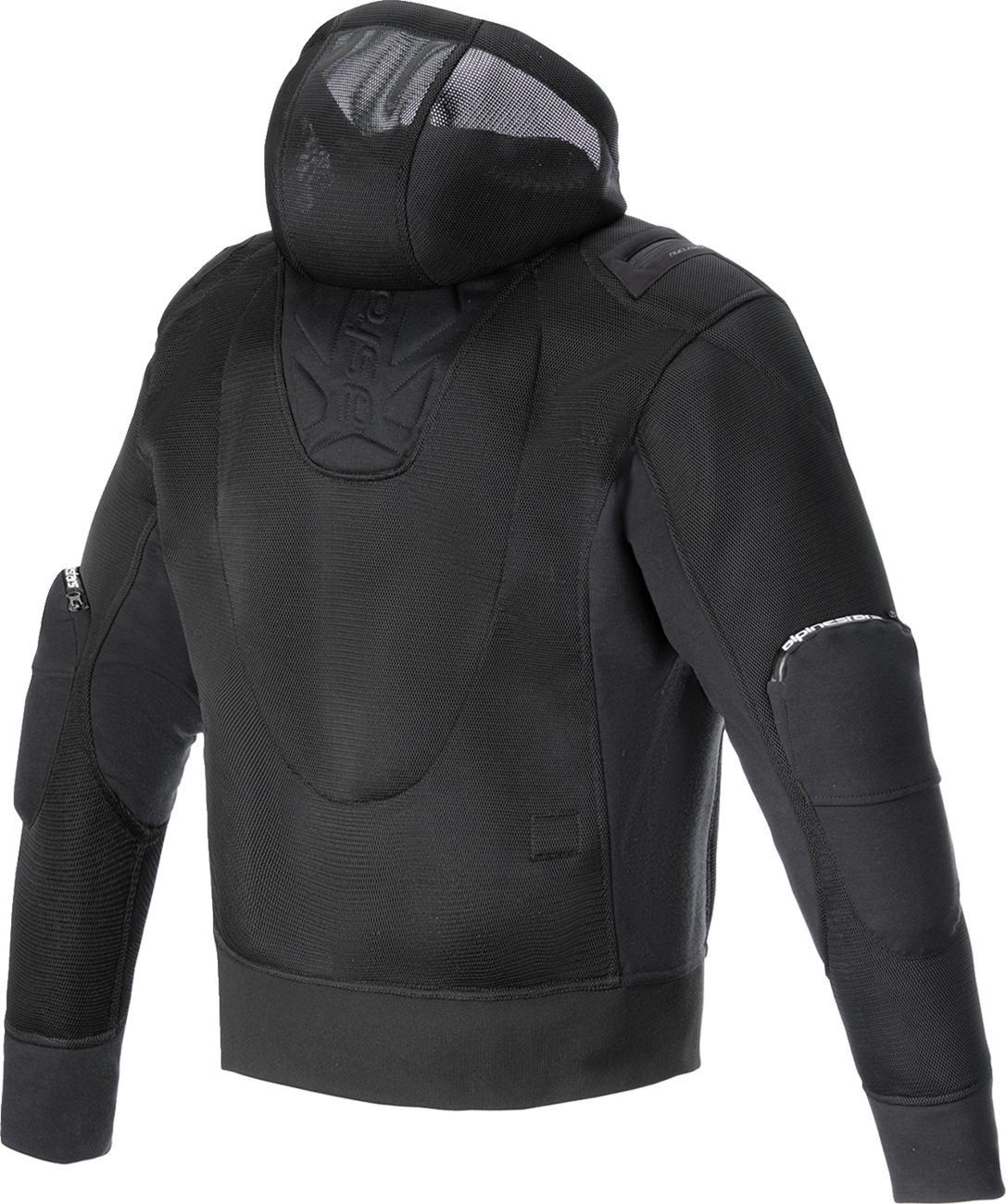 Black Alpinestars Moflow Air Tech Hoodie in large size, featuring breathable fabric and stylish design.