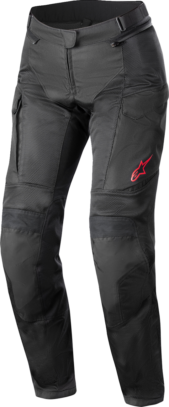 Alpinestars Stella Andes Air Drystar® women's waterproof motorcycle touring pants in size large, with breathable fabric and protective features.
