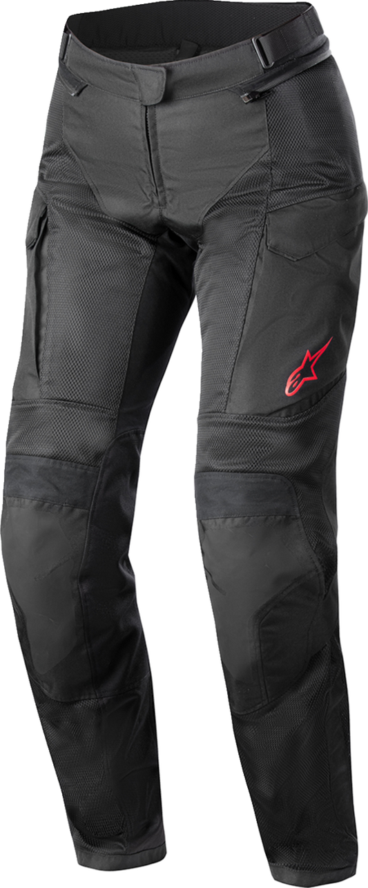 Alpinestars Stella Andes Air Drystar® women's waterproof motorcycle touring pants in size large, with breathable fabric and protective features.