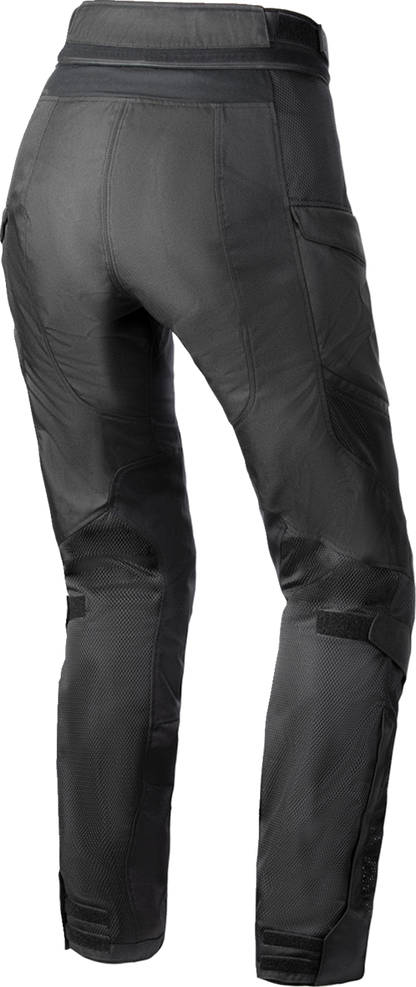 Alpinestars Stella Andes Air Drystar waterproof touring motorcycle pants for women, size medium, with protective armor and adjustable straps.