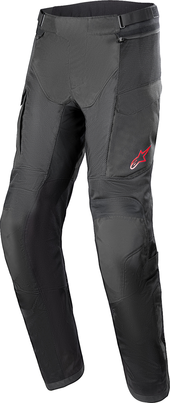 Alpinestars Andes Air Drystar® motorcycle pants in black, size XL, with reinforced knee armor and aerodynamic design.