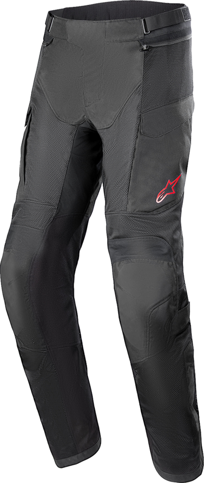 Alpinestars Andes Air Drystar® motorcycle pants in black, size XL, with reinforced knee armor and aerodynamic design.