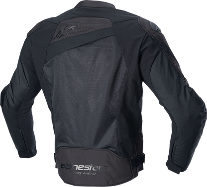 Alpinestars T-GP Plus R v4 Airflow motorcycle jacket in black, small size, with visible ventilation panels and protective armor