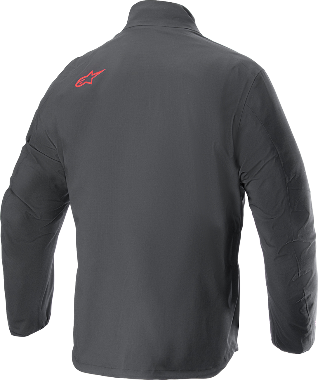 Black Alpinestars AMT Storm Gear Drystar XF jacket, size large, showing front view with durable waterproof fabric and storm-ready design.