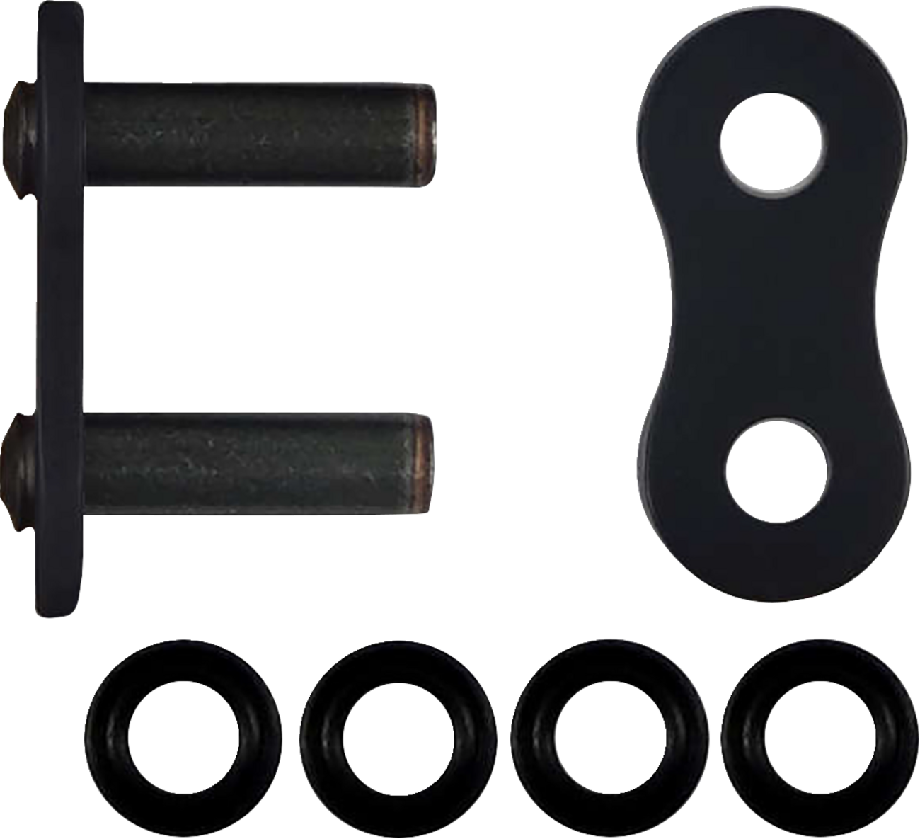 RK Max O Connecting Link with Rivet for chain links, showing metal link and rivet assembly on a plain background.