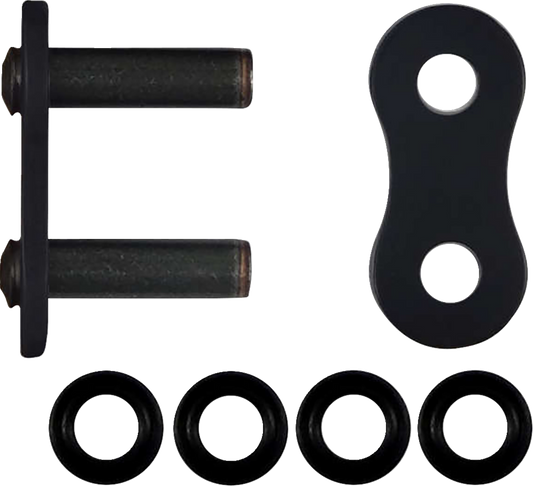 RK Max O Connecting Link with Rivet for chain links, showing metal link and rivet assembly on a plain background.