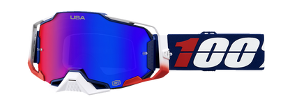 100% Armega Goggles - MX of Nations - HiPER Red/Blue Mirror 50003-00008 - Howling Moto