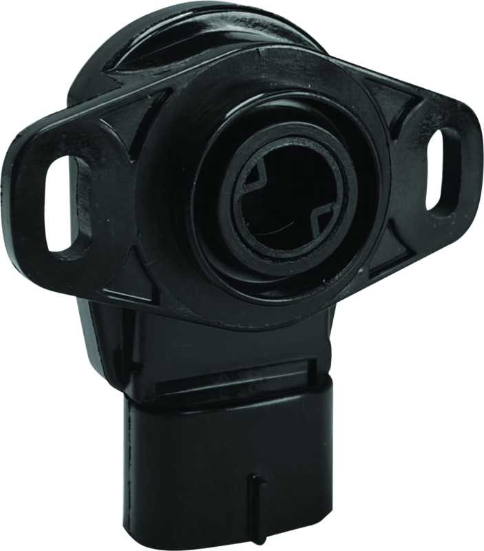 QuadBoss throttle position sensor for Polaris ACE and Sportsman models, showing the small electronic component and connectors.