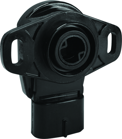 QuadBoss throttle position sensor for Polaris ACE and Sportsman models, showing the small electronic component and connectors.