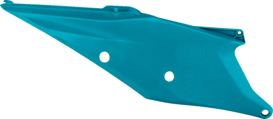 A pair of teal metallic Acerbis side panels for motorcycle body, designed for stylish and durable customization.