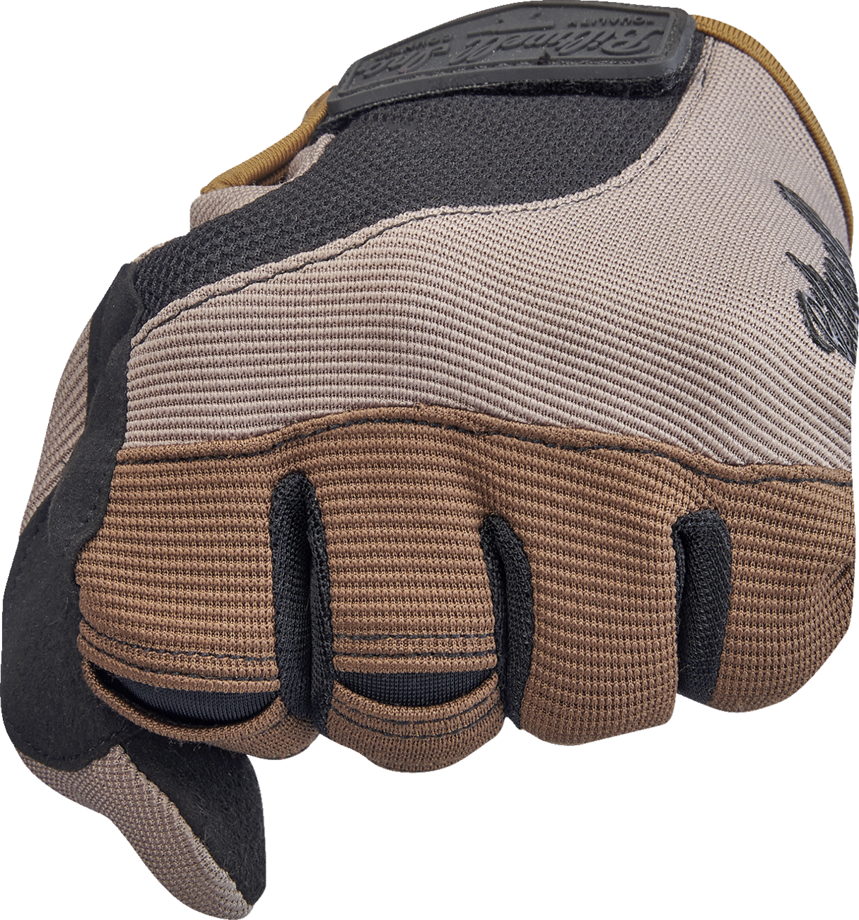 BILTWEll Moto Gloves in Coyote and Black, XL size, featuring durable leather construction and secure wrist closure.