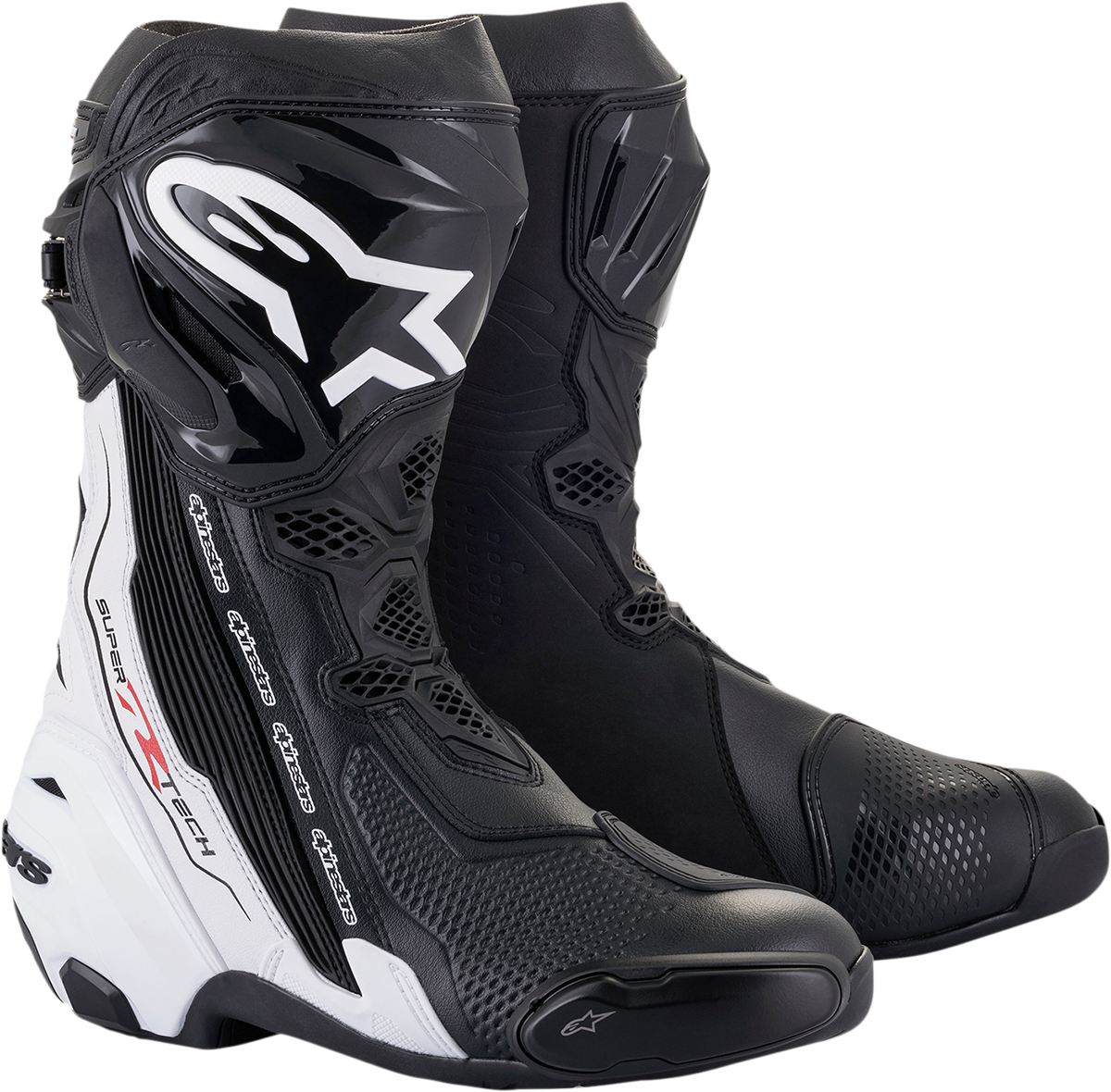 ALPINESTARS Supertech R Boots - Black/White - US 12.5 / EU 48 2220021-12-48 - Howling Moto