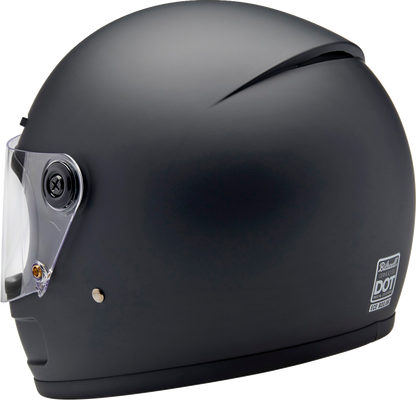 BILTWELL Gringo SV helmet in flat black, large size, with sleek, aerodynamic design and matte finish for motorcycle riding.