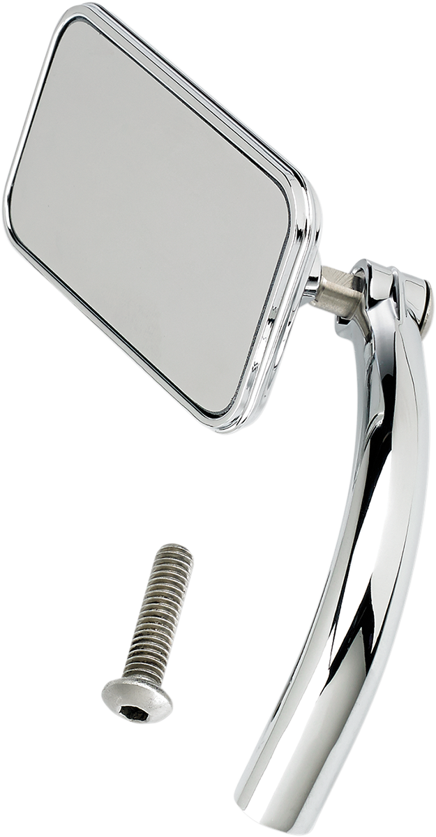 Chrome rectangular mirror by Bill's Exhausts, featuring a sleek reflective surface and modern frame design.