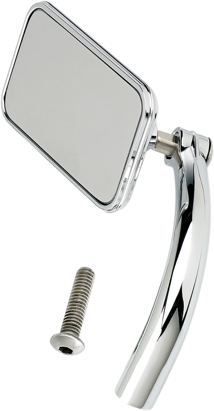 Chrome rectangular mirror by Bill's Exhausts, featuring a sleek reflective surface and modern frame design.