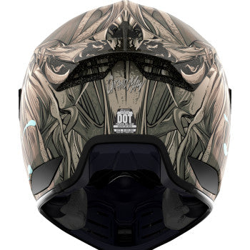 ICON Domain™ Helmet Grand Maw gray 2XL helmet by Bill's Exhausts, featuring a sleek design and sturdy construction.