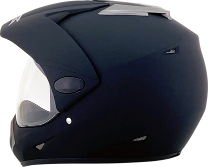 Bill's Exhausts AFX FX-37X helmet in matte black, XL size, with aerodynamic design and clear visor for motorcycle riding.