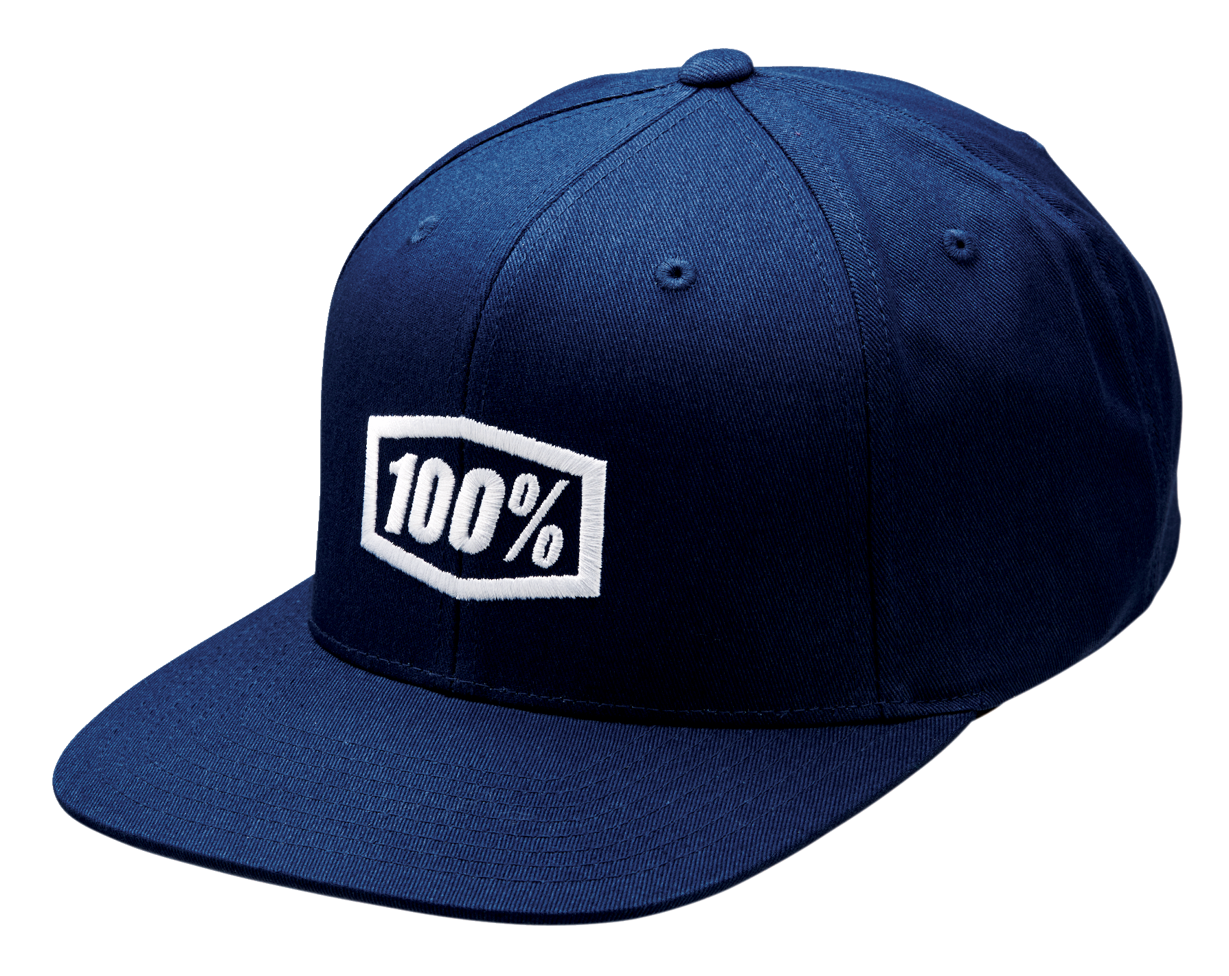 100% Icon Snapback Hat - Navy - One Size 20044-00005 - Howling Moto