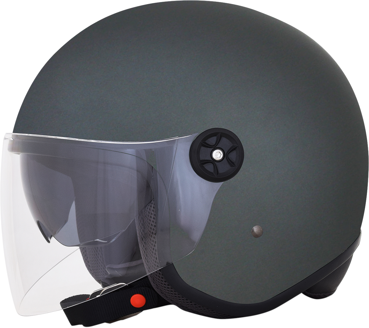 Frost gray AFX FX-143 motorcycle helmet in XL size with clear visor, displayed on a neutral background.