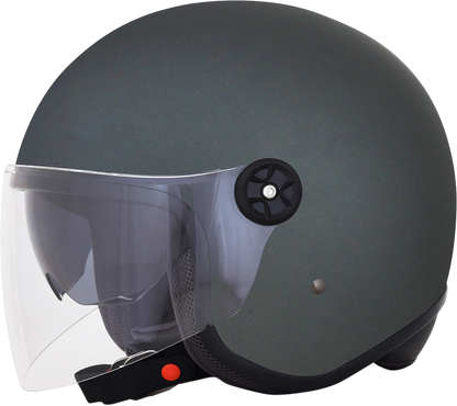 Frost gray AFX FX-143 motorcycle helmet in XL size with clear visor, displayed on a neutral background.