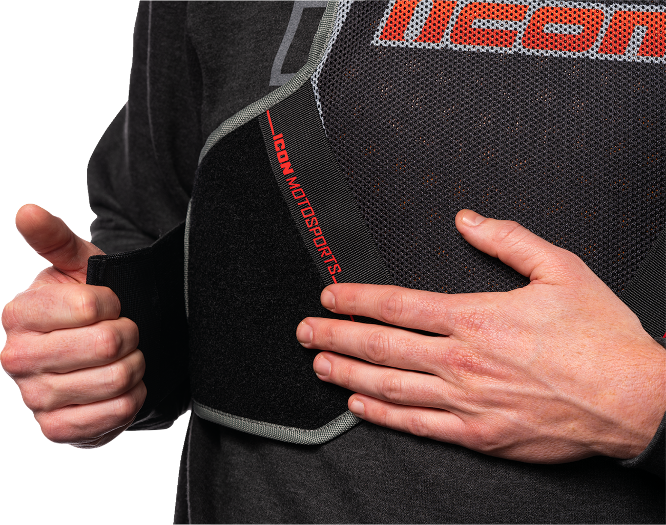 Bill's Exhausts ICON Softcore™ Vest in Megabolt Black, medium/large size, showing the black vest with logo details.