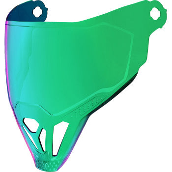 Bill's Exhausts ICON ForceShield Airflite shield in Cashmoney Green with 22.06 size, featuring a sleek, aerodynamic design.