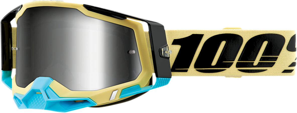 100% Racecraft 2 Goggles - Airblast - Silver Mirror 50121-252-11 - Howling Moto