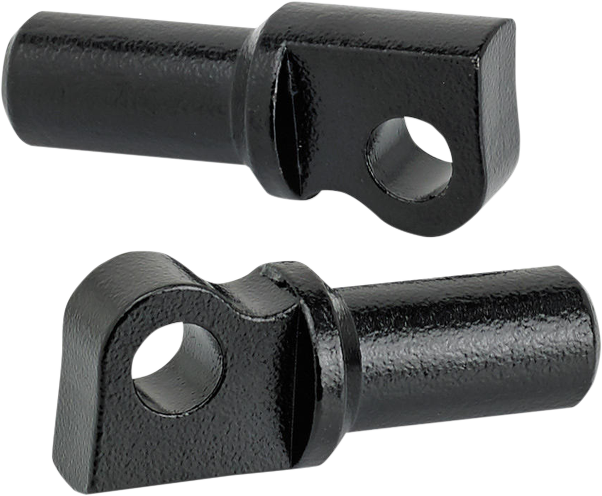 Black BILTWELL male mount replacement clevis for body applications, designed by Bill's Exhausts, shown in the product image.