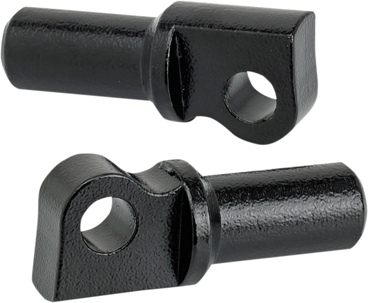Black BILTWELL male mount replacement clevis for body applications, designed by Bill's Exhausts, shown in the product image.