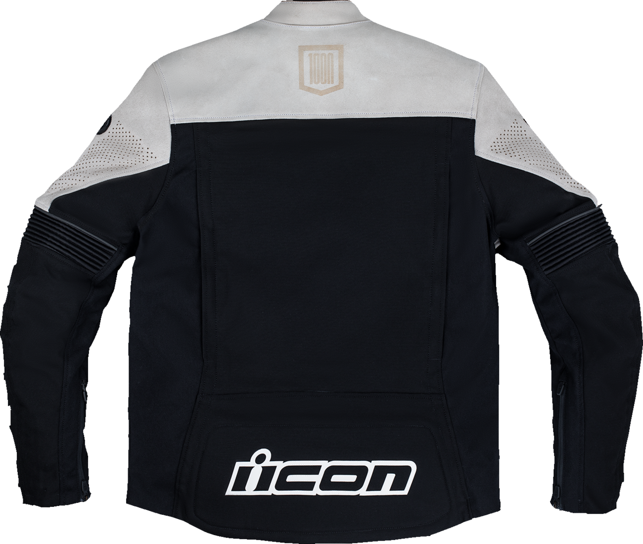 Black ICON Slabtown Intercept 93 jacket in XL from Bill's Exhausts, showing front view with logo details and zip closure.