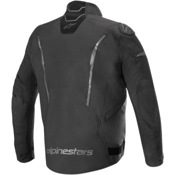 Alpinestars T-Fuse Sport Shell waterproof jacket in anthracite, 2XL, shown with front zipper and waterproof material.