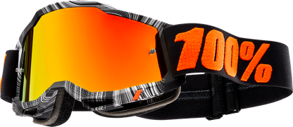 Bill's Exhausts Accuri 2 Goggles with red mirror lenses, featuring sleek frame and adjustable straps for secure fit.