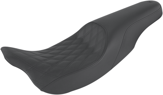 SADDLEMEN Profiler Seat - Front Lattice/Rear Smooth - Black - FL 808-07B-149 - Howling Moto