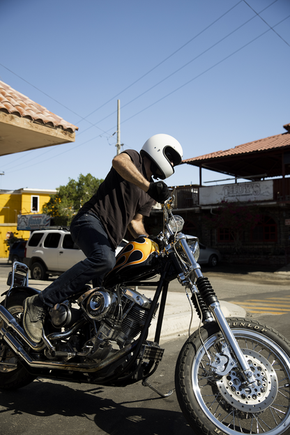 Gloss white BILTWELL Gringo helmet in large size, featuring a sleek, smooth surface and sturdy biking helmet design.