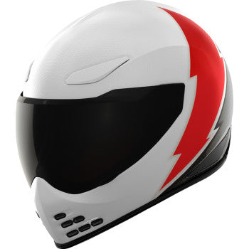 Bill's Exhausts ICON Domain™ Slabtown White helmet in XS size, showing the sleek white helmet with brand logo and ventilation details.