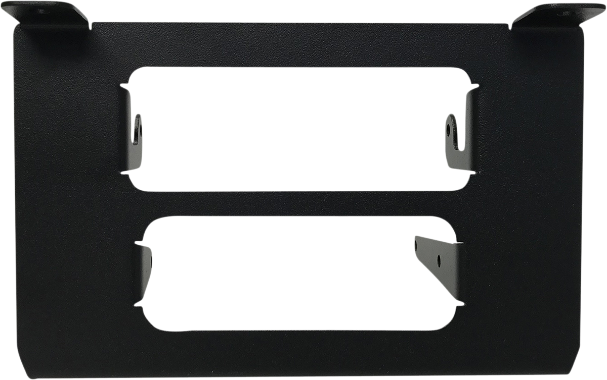 Bill's Exhausts NAVATLAS Intercom/Radio glove box bracket for RZR Turbo engine, shown mounted inside a vehicle's glove box.