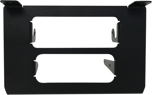 Bill's Exhausts NAVATLAS Intercom/Radio glove box bracket for RZR Turbo engine, shown mounted inside a vehicle's glove box.