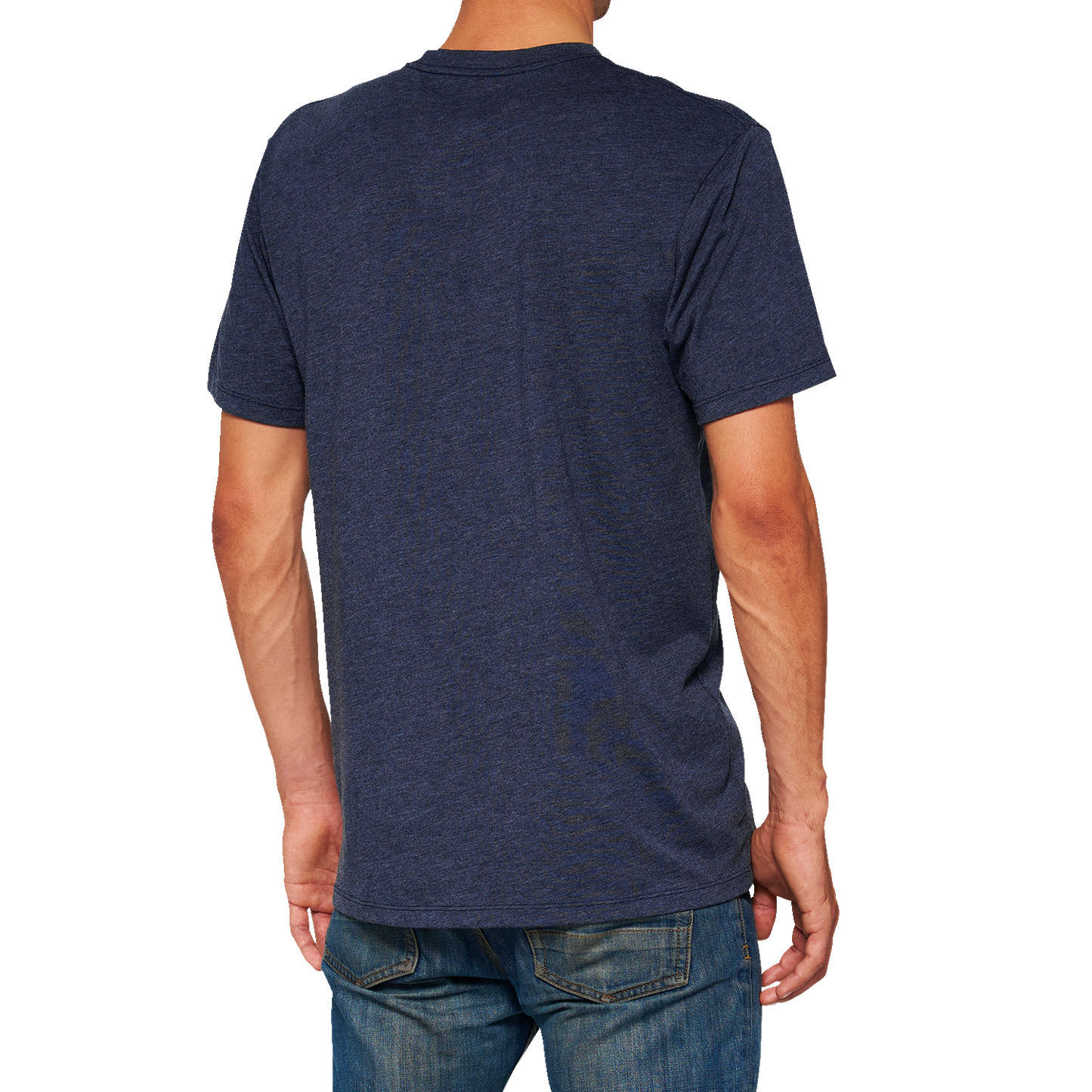 Bill's Exhausts 100% Icon Navy T-Shirt in Large, showing front view with logo and casual fit, made from comfortable fabric.