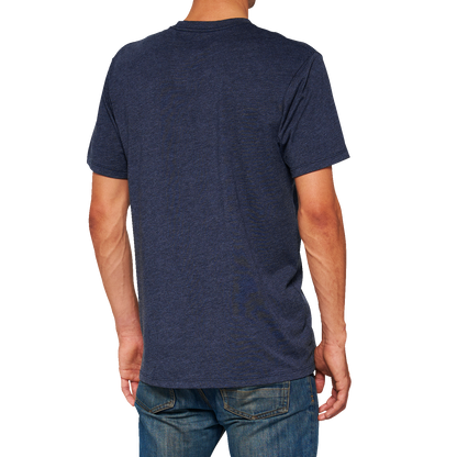 100% Icon T-Shirt - Navy - Large 20000-00047 - Howling Moto
