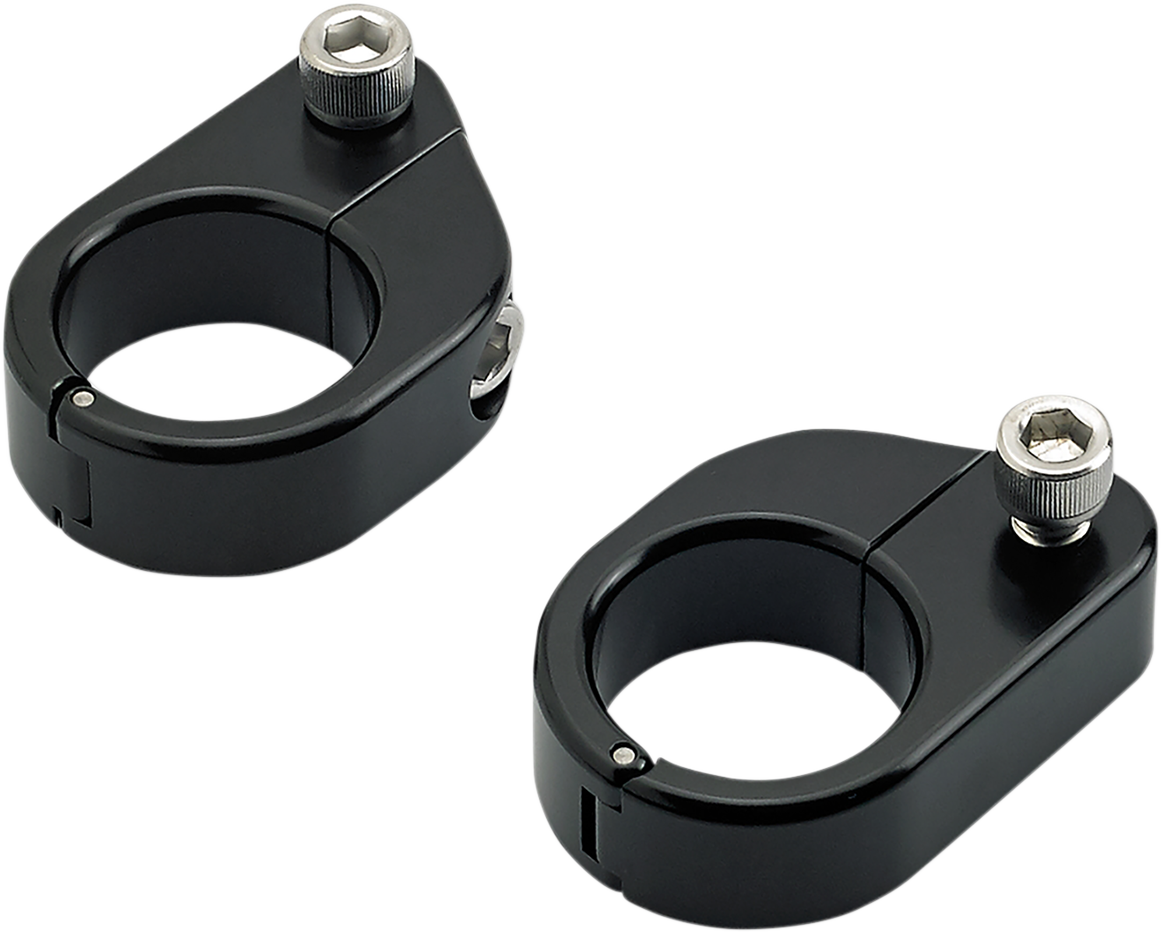 BILTWELL O/S Speed Clamps - Black Electroplated - Straight 6907-201 - Howling Moto
