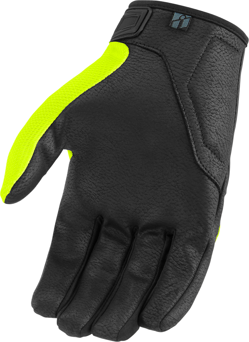 Bill's Exhausts ICON Hooligan™ CE Gloves in Hi-Vis, size XL, showing reflective material and rugged glove design.