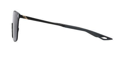 100% Legere Sunglasses - Square - Polished Black - Smoke 60020-00000 - Howling Moto