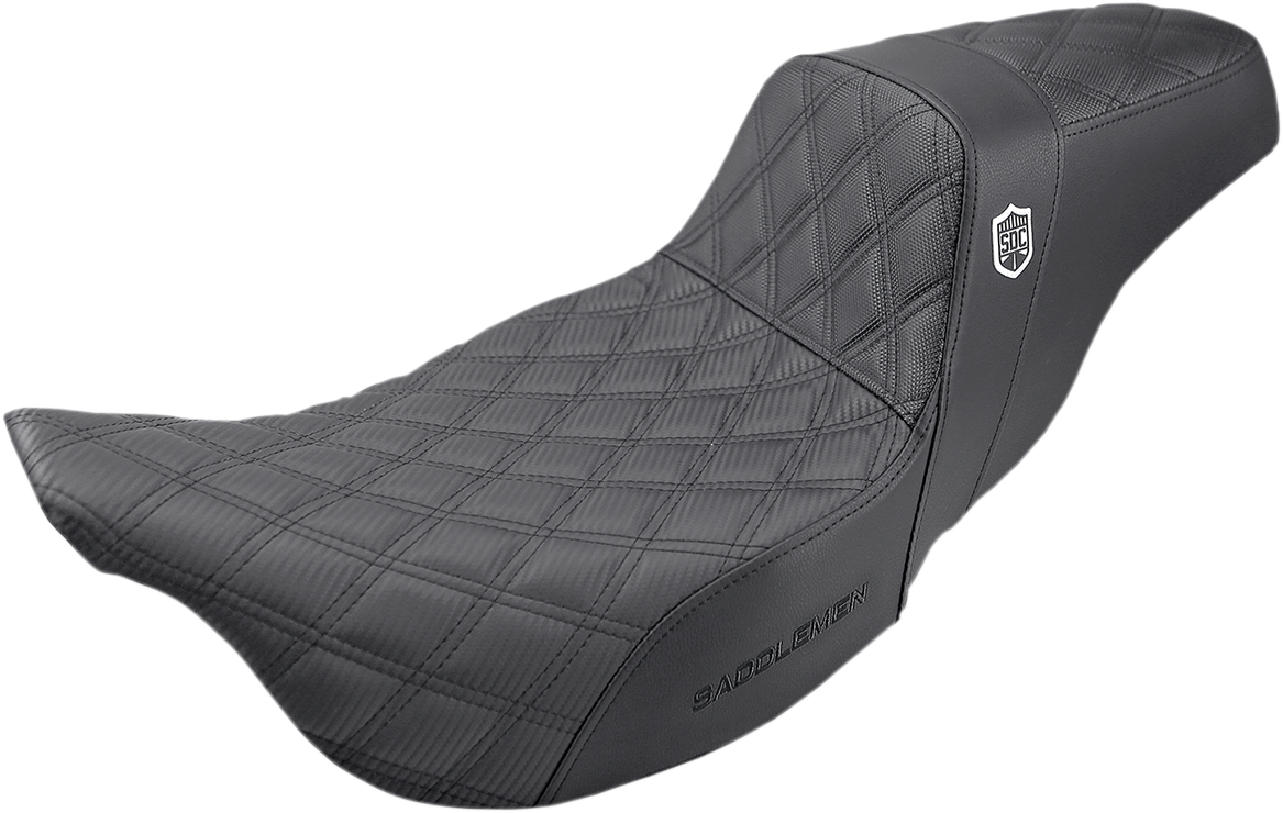SADDLEMEN Pro Series SDC Performance Seat - w/o Backrest - Full Lattice Stitch - '08 -'23 FL SC80807DB - Howling Moto