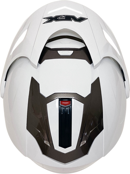 Pearl white AFX FX-50 motorcycle helmet in small size, featuring a streamlined design and clear visor.