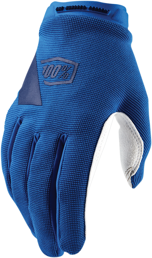 100% Women's Ridecamp Gloves - Blue - Large 11018-002-10 - Howling Moto