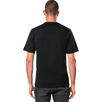 Alpinestars Always 2.0 CSF T-Shirt in black, white, and red with logo design, large size, casual fit.