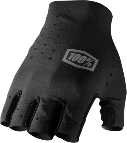 100% Sling Short Finger Gloves - Black - Medium 10021-00001 - Howling Moto